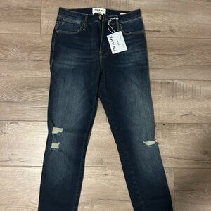 FRAME Le High Skinny Jeans Dark Wash (Size 26, Majesty)